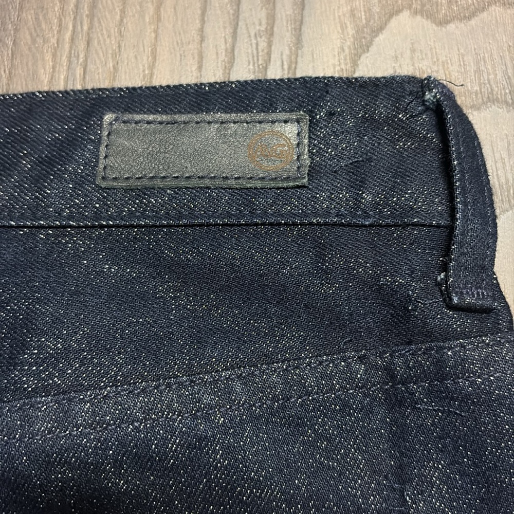 AG Dark Blue Wide-Leg Jean with silver shimmer and cuff - 26 - Picture 14 of 15